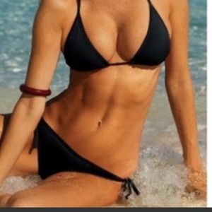 Victoria’s Secret Black sequin string bikini